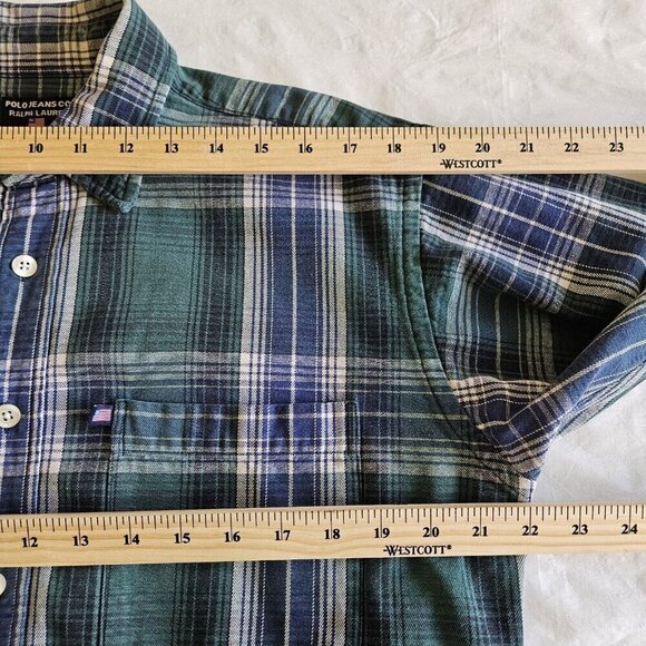 Shirt Mens S Plaid Lot of 2 Tartan Windowpane Long Sleeve Button Down Shirt Hip - Picture 7 of 16